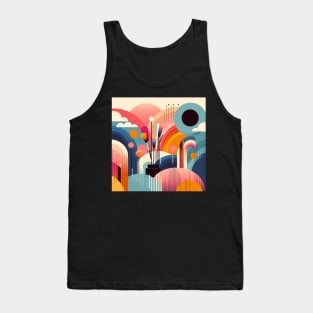 Colourful Abstract Art Deco Tank Top